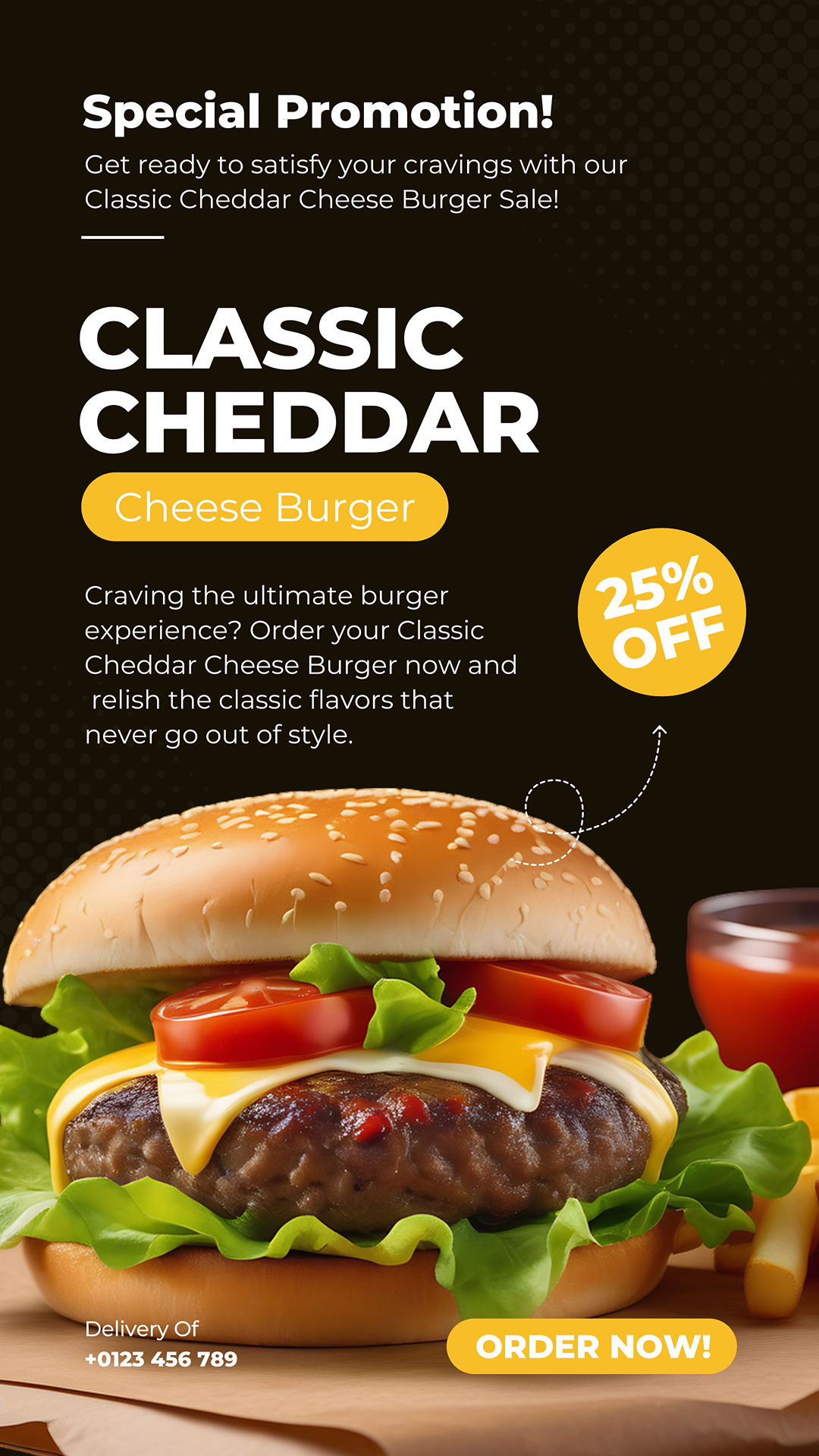 Foods and Beverage Marketing Poster Food Sale Instagram Story Modern