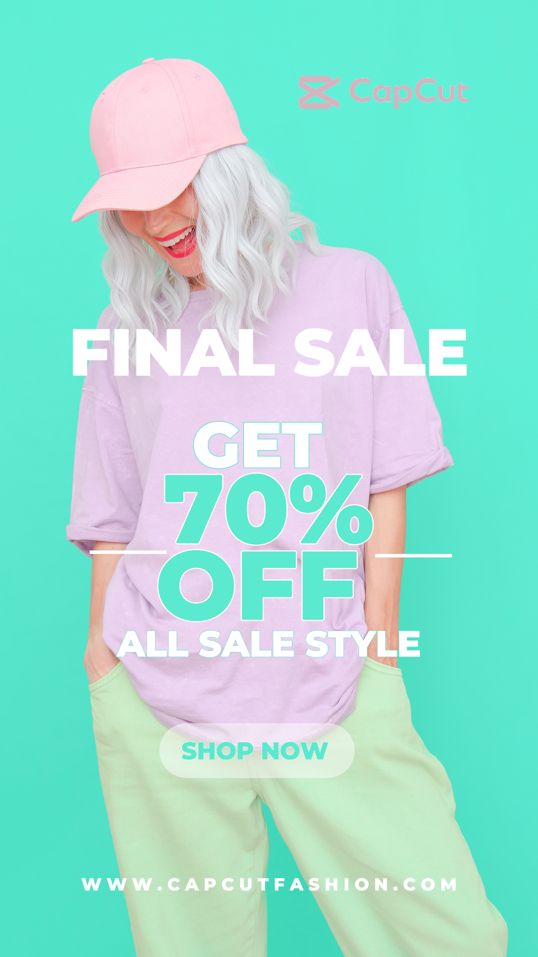 Tone On Tone Style Marketing Poster Instagram Story Clothing And Shoes Pink Mint