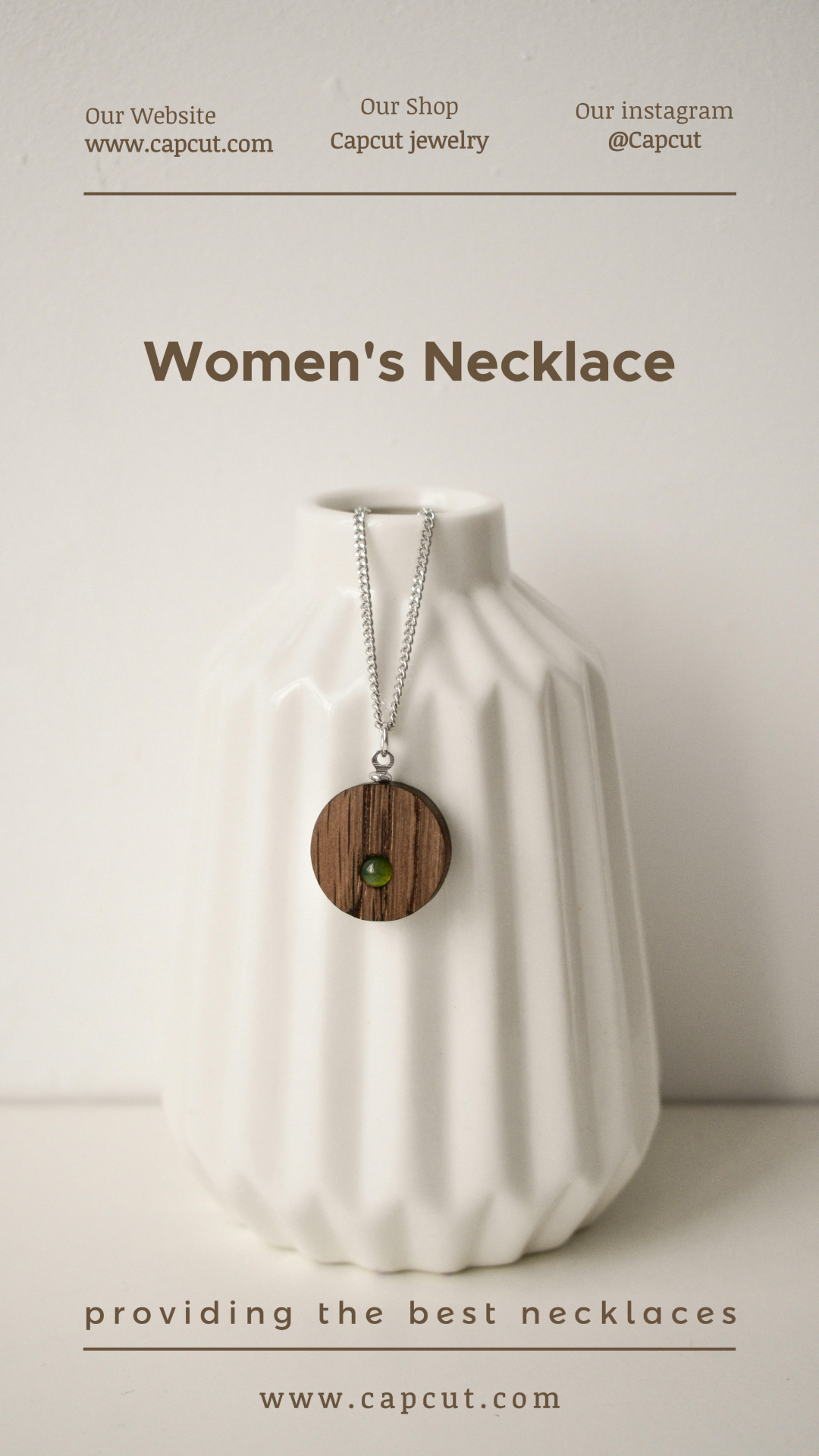 Bijoux et accessoires collier pour femme instagram story marron