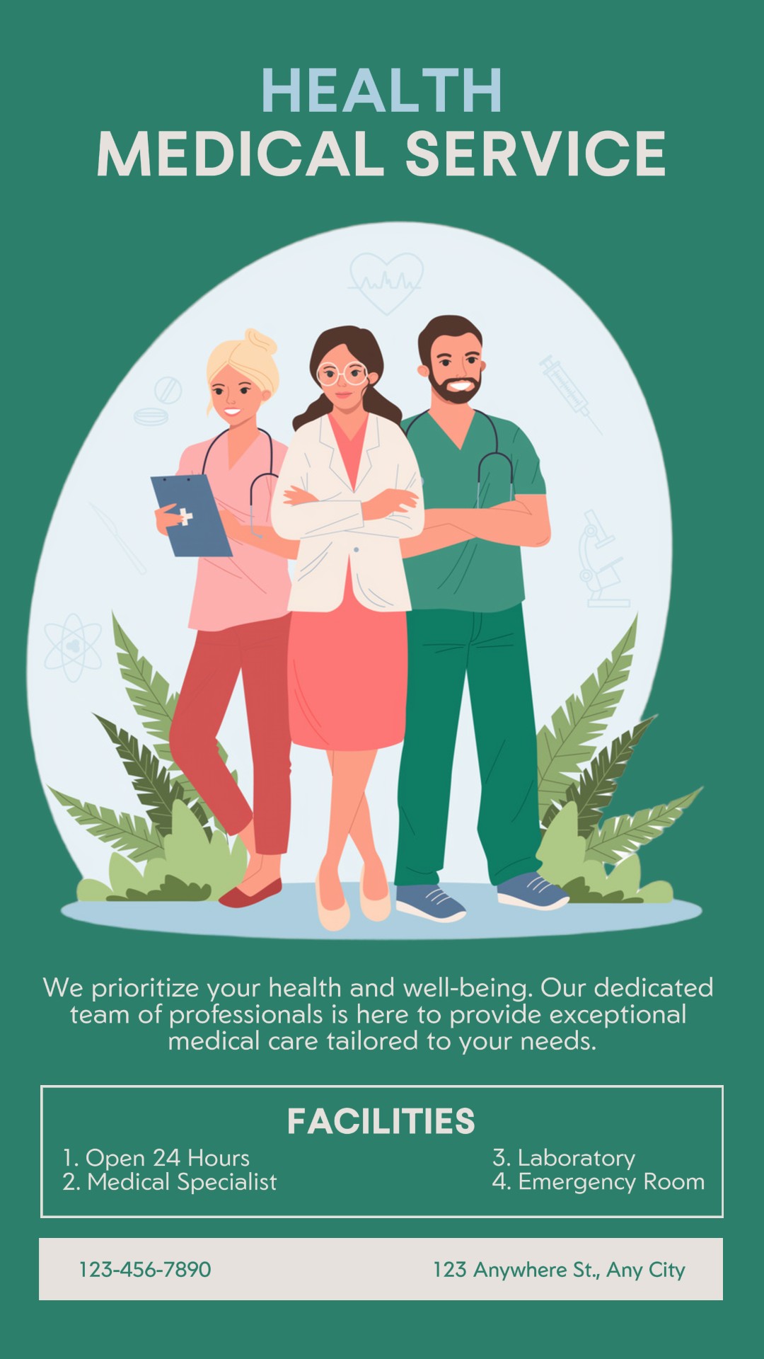 Introdução ao Serviço Médico Ilustração