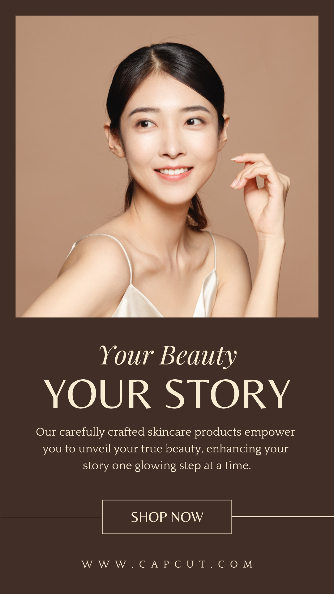 Brown Aesthetic Skincare Instagram Story