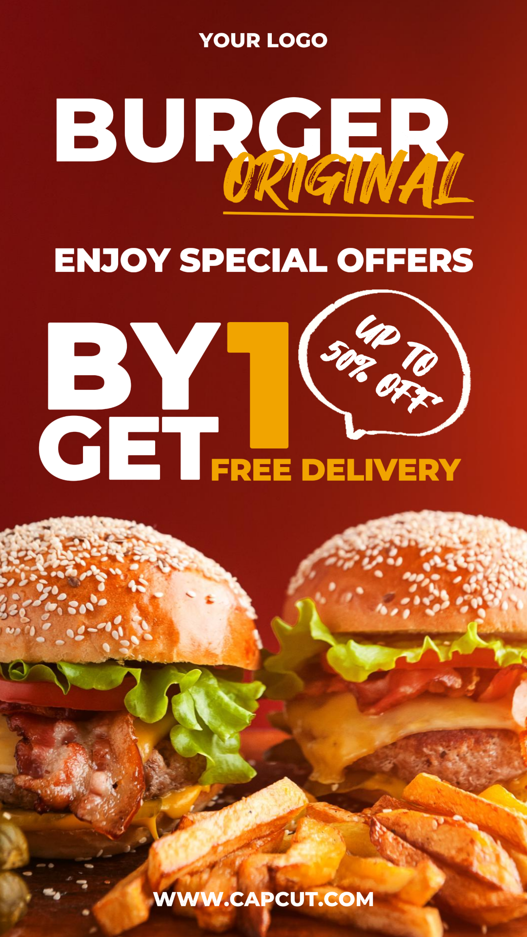 버거 오리지널 세일 인스타그램 스토리