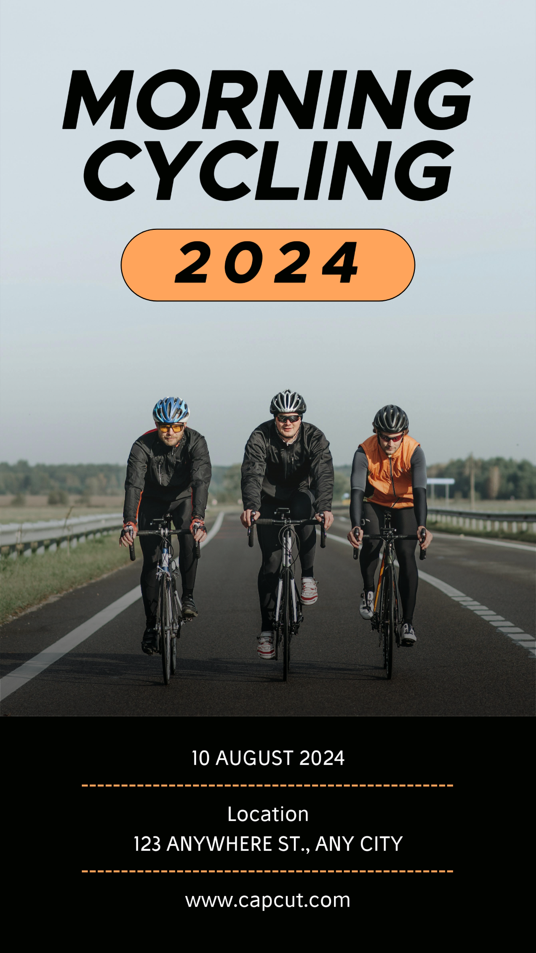 Cartel de marketing de deportes y partidos Ciclismo Historia de Instagram Moderna