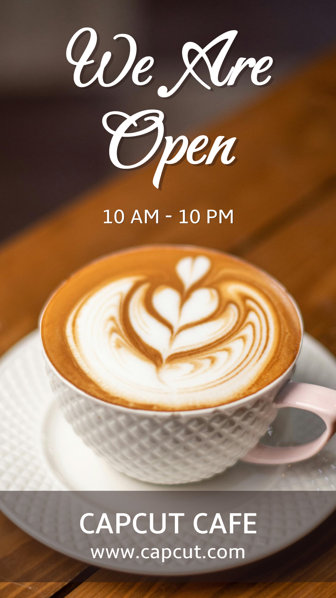 Cartel creativo de negocios y oficina Estamos abiertos Brown Instagram Story