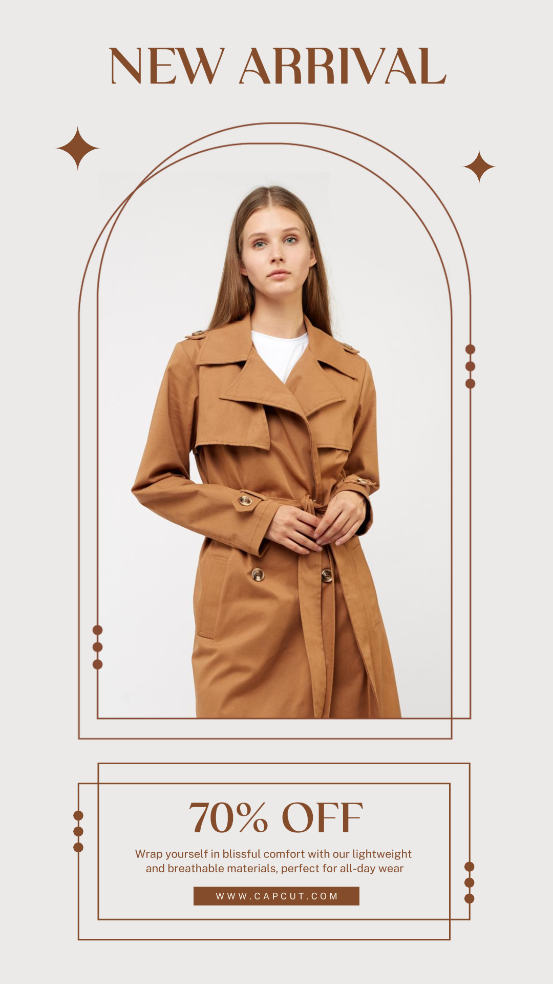 의류와 신발 인스타그램 스토리 미니멀리스트 신규 도착