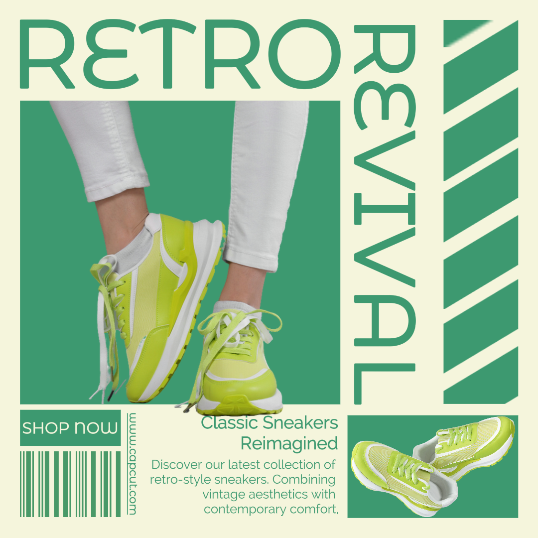 Anuncios de Facebook - Cartel de marketing Ropa y zapatos Exhibición de productos Publicación de Instagram