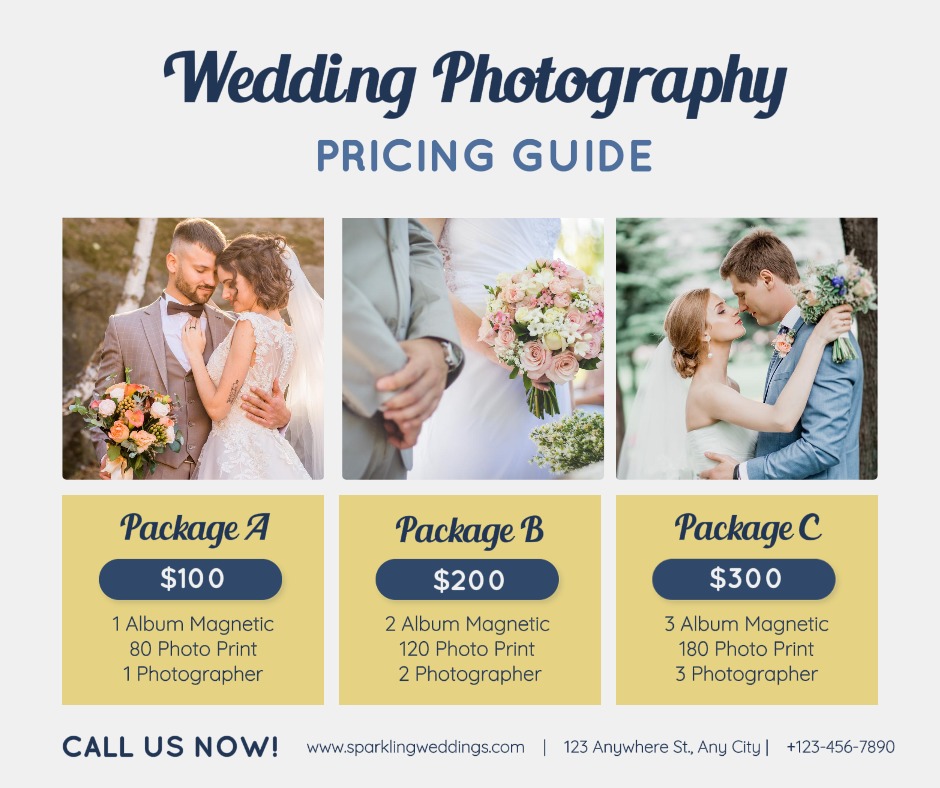 Wedding Photography Pricing Guide Promotion