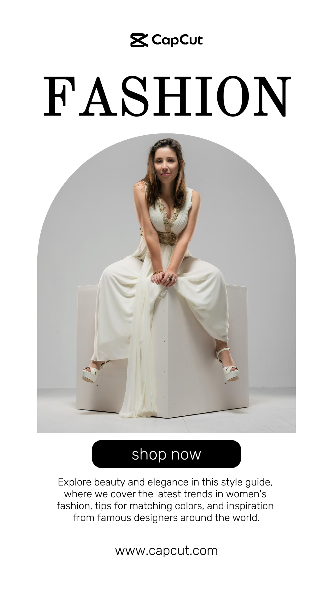 minimalistische Collage Marketing Poster Instagram Kleidung und Schuhe schwarz