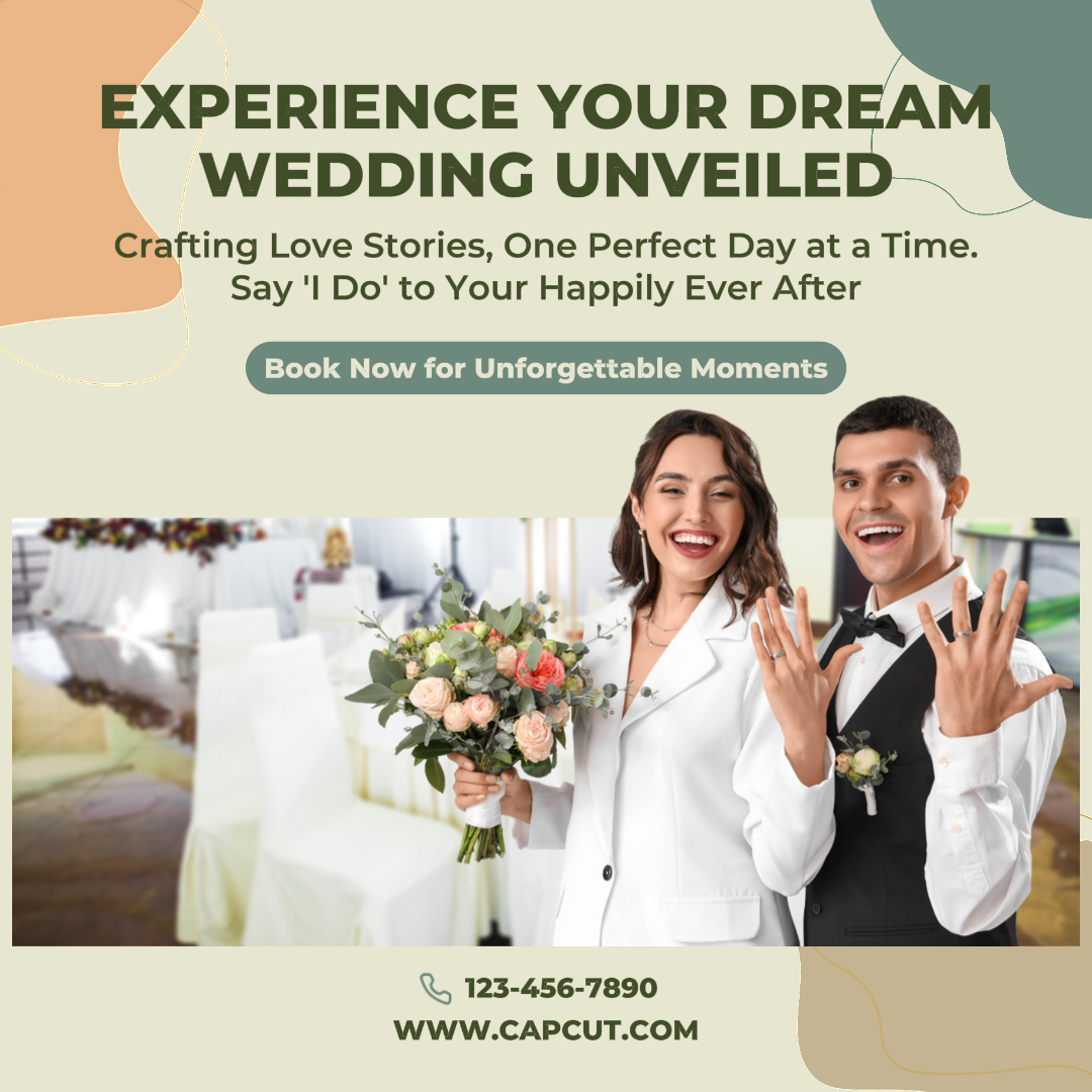 Trabalhos Dream Wedding Service poster green: