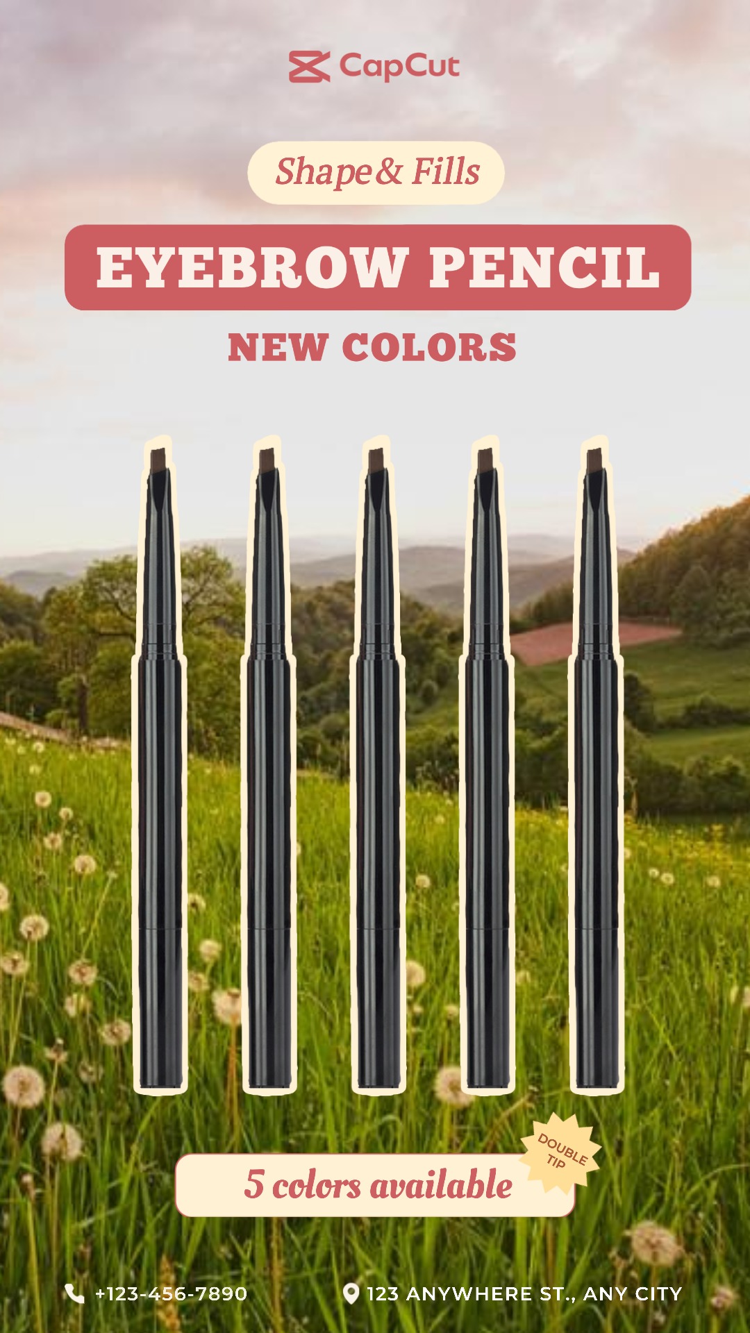 Efek Percobaan Kecantikan Pensil Alis Retro