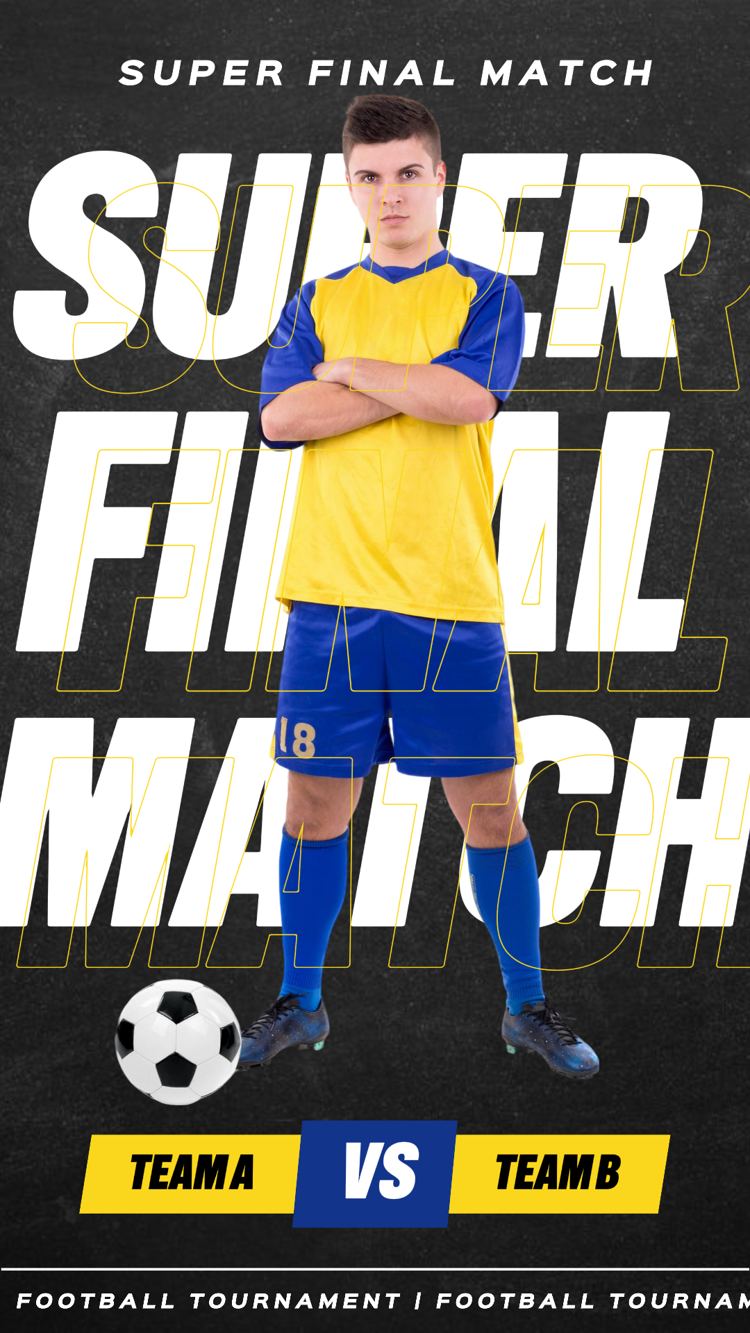 Affiche créative de match de football Super Final Match Instagram Story