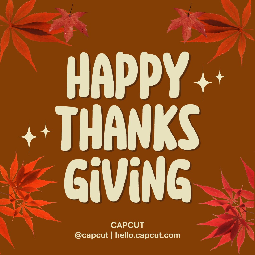 Einfache Happy Thanksgiving-Vorlage