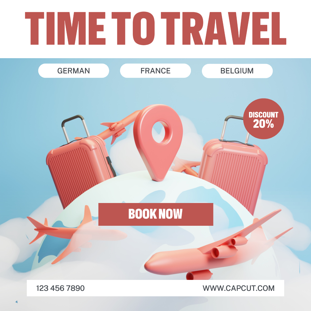 Trip Promotion Instagram Post Gradient Pastel