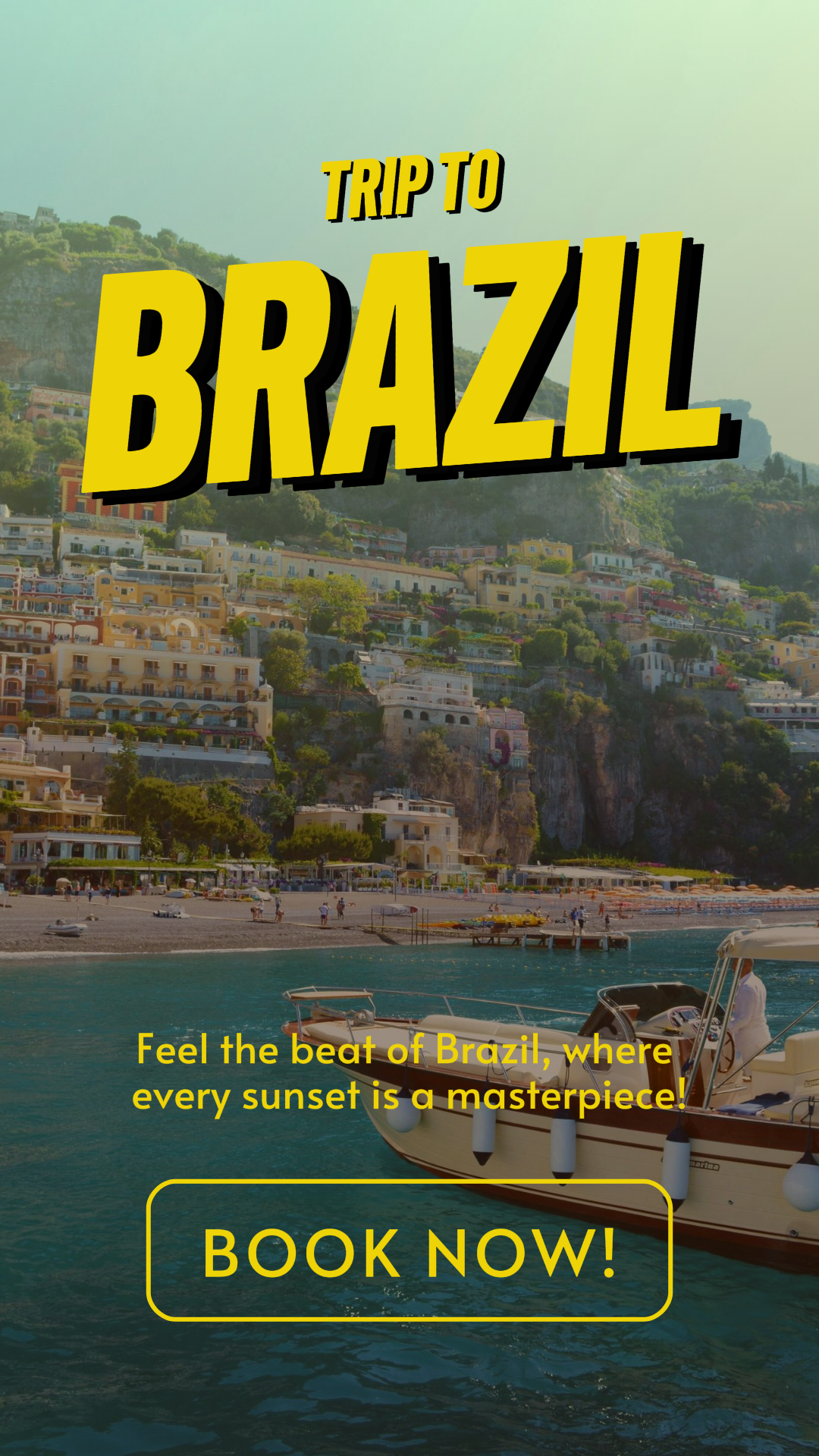 Viaje - Cartel de marketing Viaje a Brasil