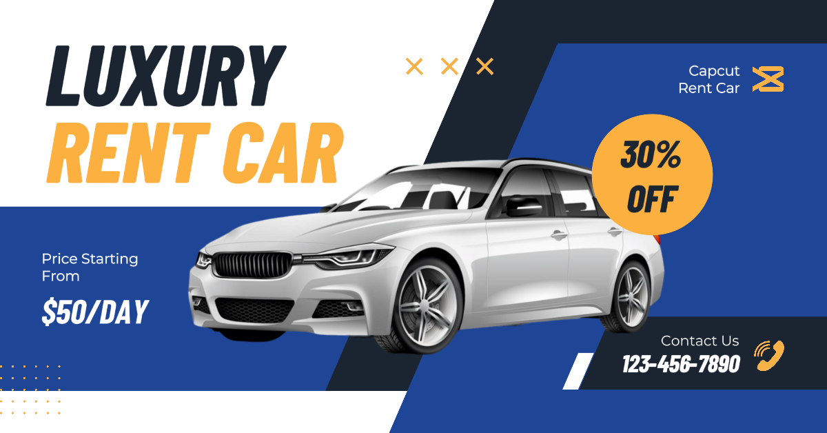 Mobil Iklan Facebook Sampul Biru Modern