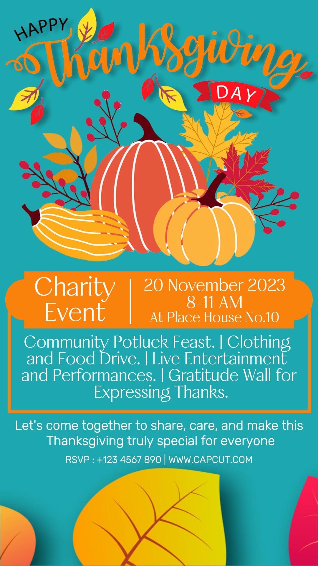 Evento benéfico de Acción de Gracias Historia de las redes sociales