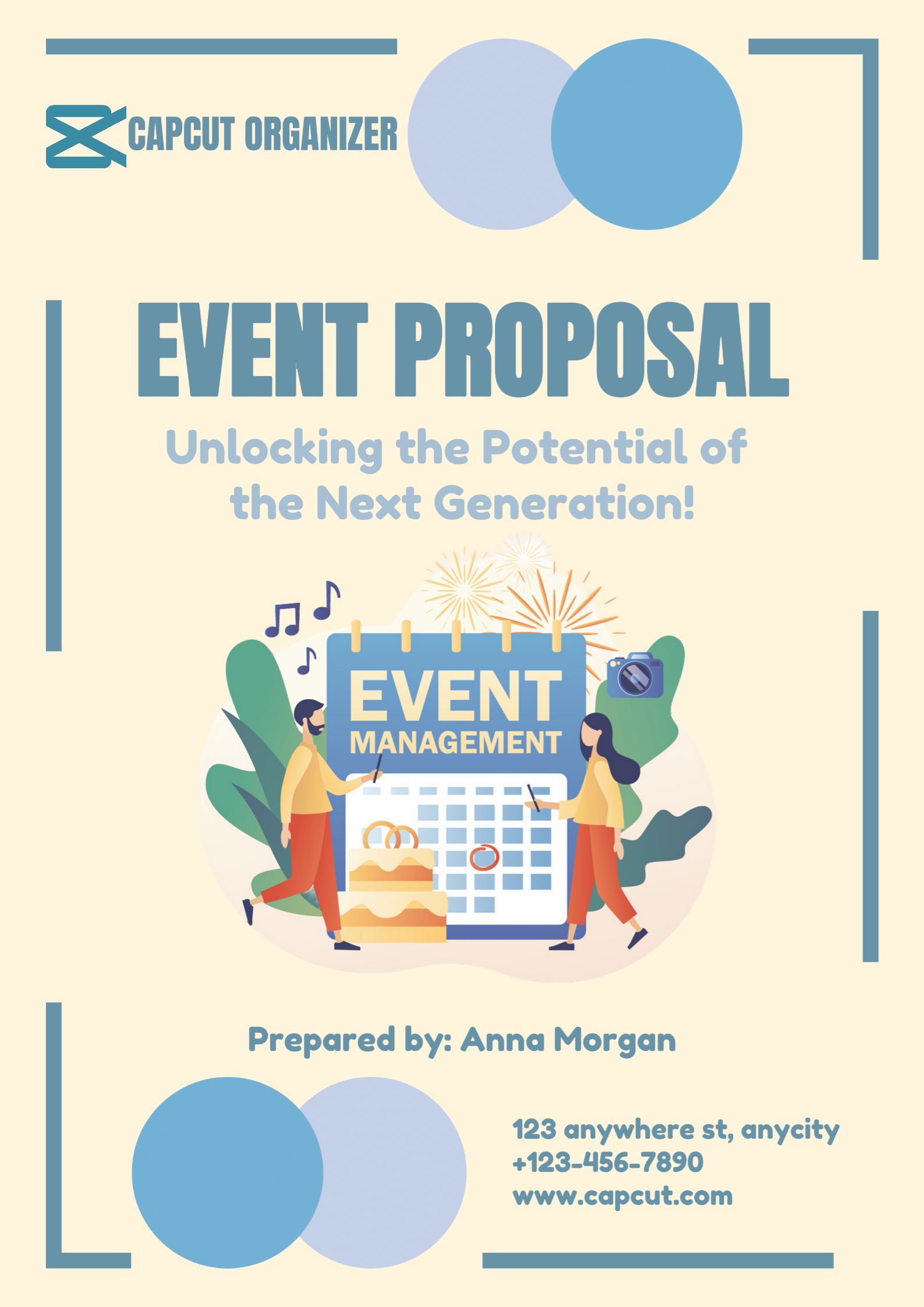 Cartel de marketing de propuesta de evento empresarial