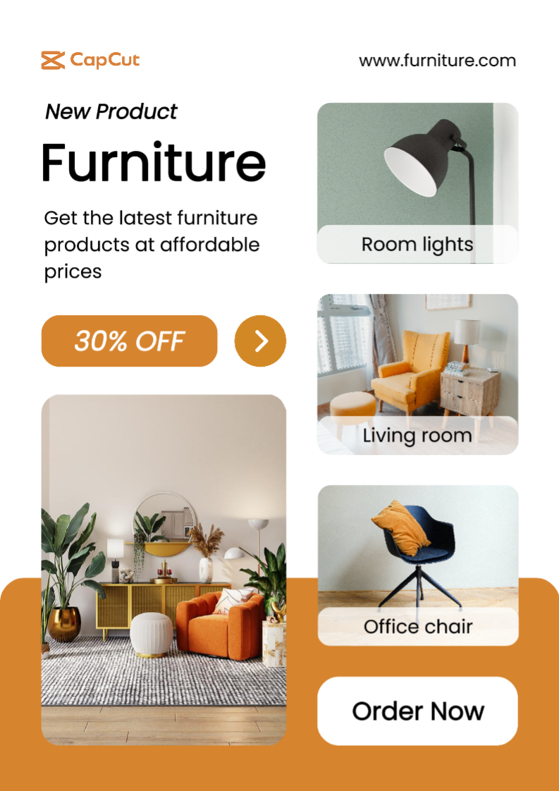 New Product Furniture Promotion Flyer A4