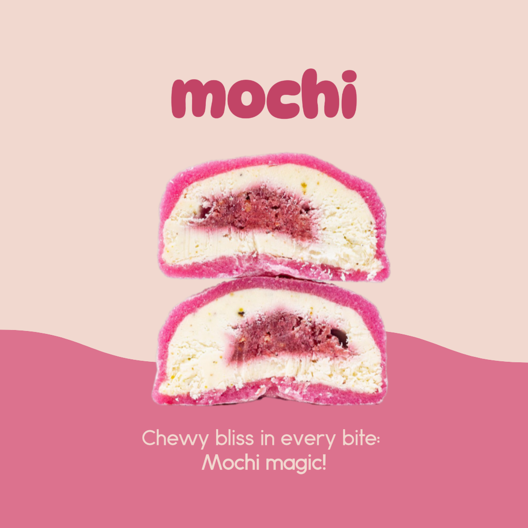 Alimentos y Bebidas - Postre rosa Mochi