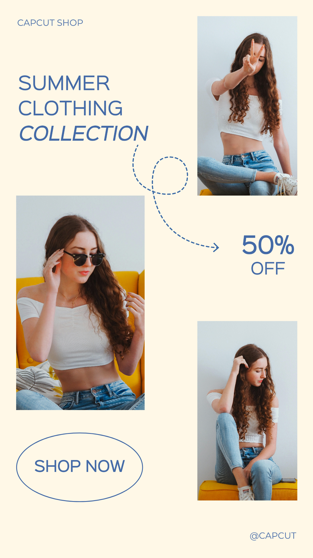 Clothing and Shoes Marketing Poster Instagram Story Delicate Style