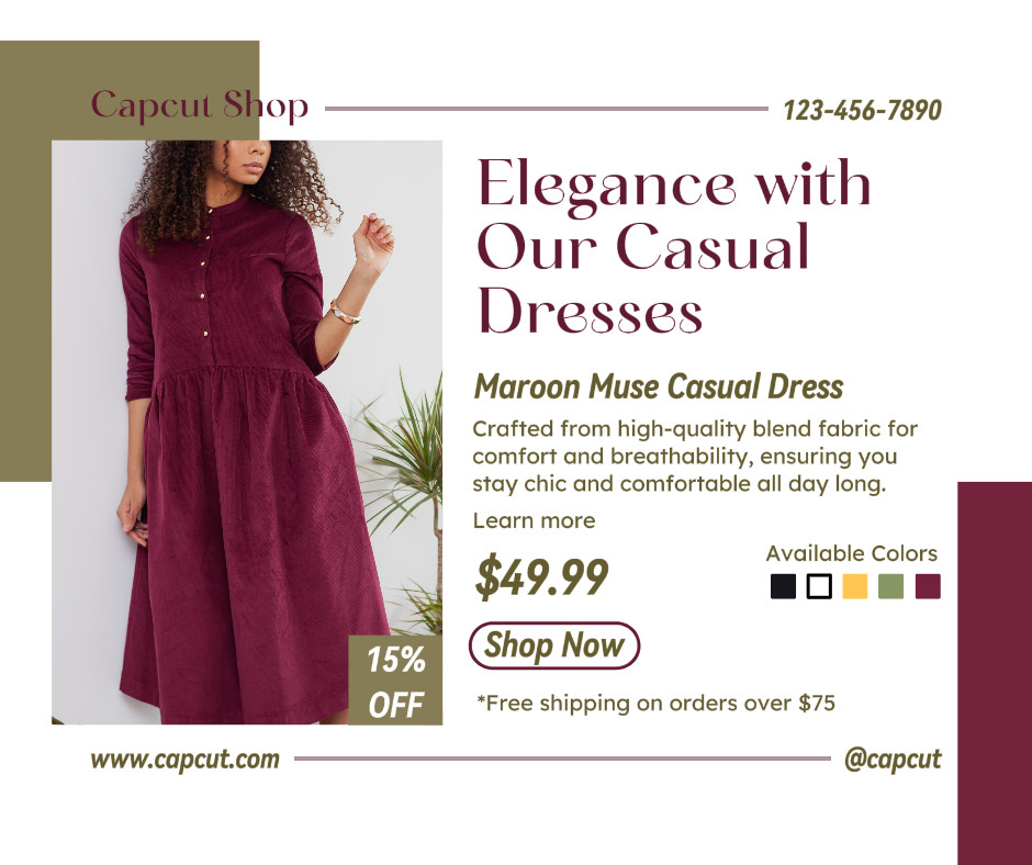 Förderung von Frauenkleidern in der Modebranche Facebook Post