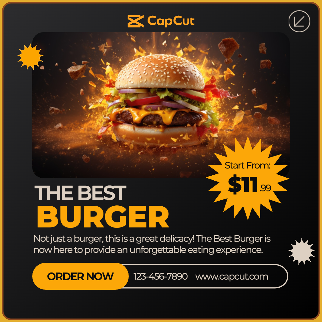 Food & Beverage The Best Burger Instagram Post