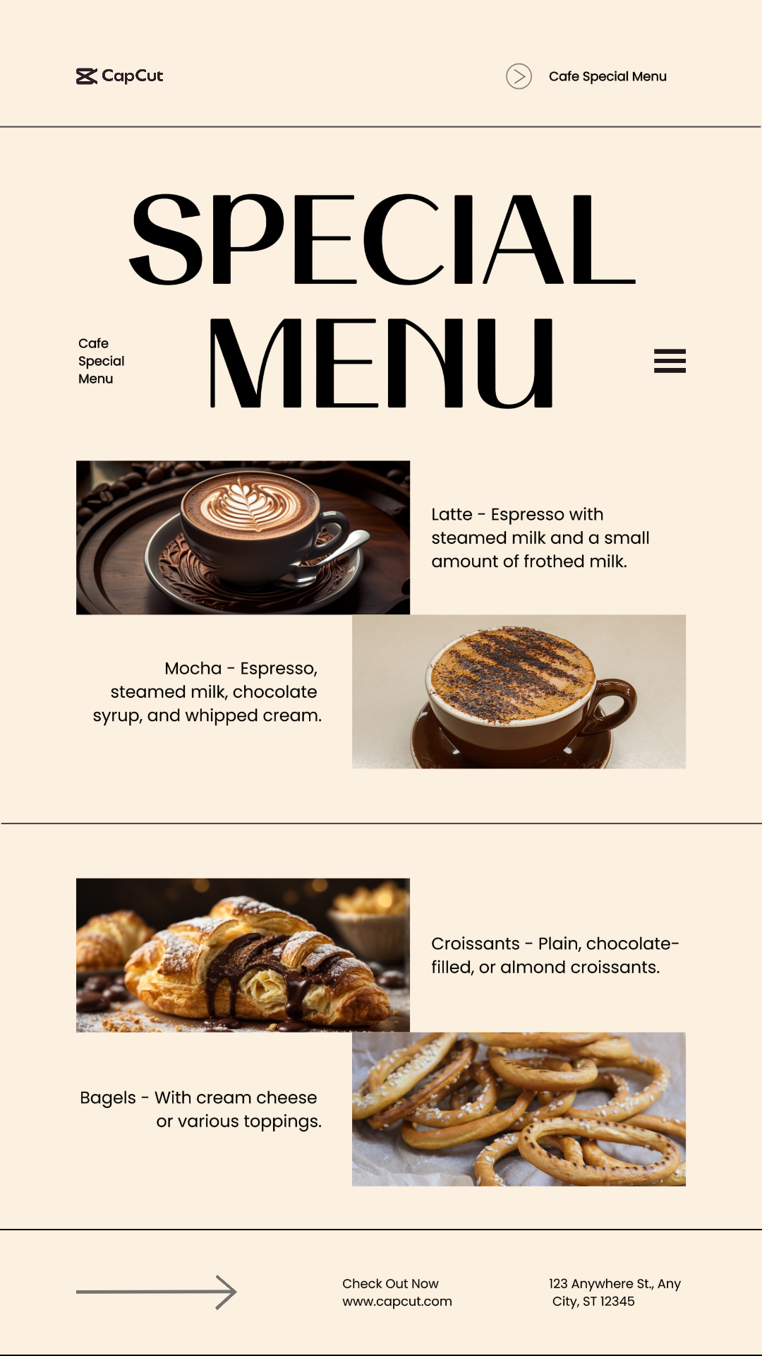 Café Menu spécial Instagram Story