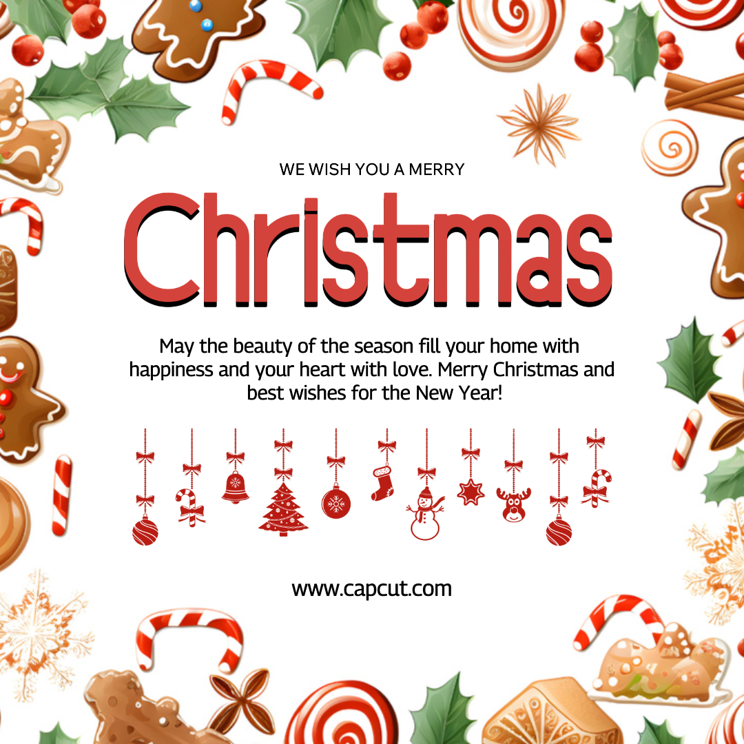Merry Christmas Greeting Card Instagram Post