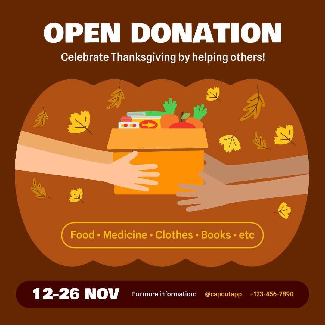 Thanksgiving Offene Spende Instagram Post