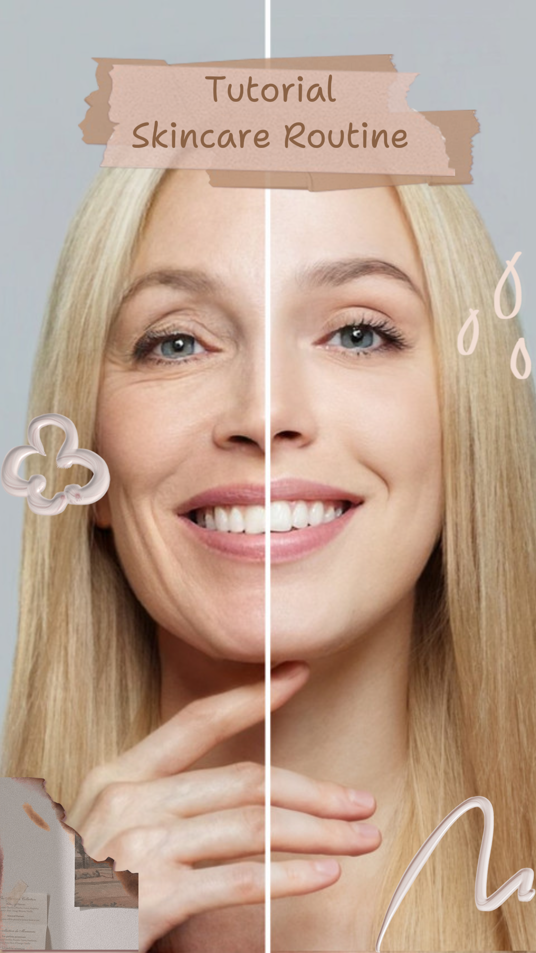 Beauty TikTok Thumbnail Aesthetic Brown White