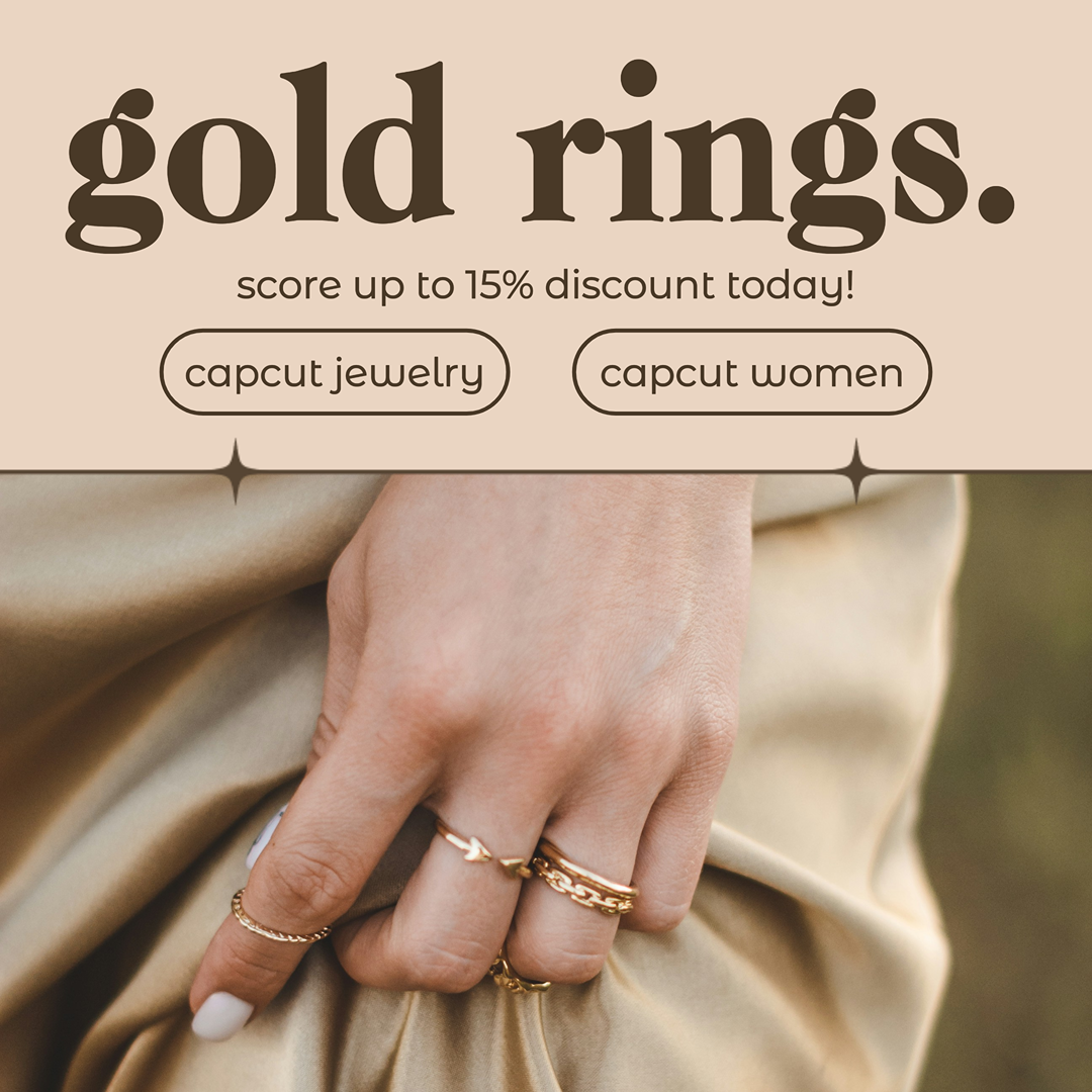 Jewelry and Accessories Gold Rings Instagram Post