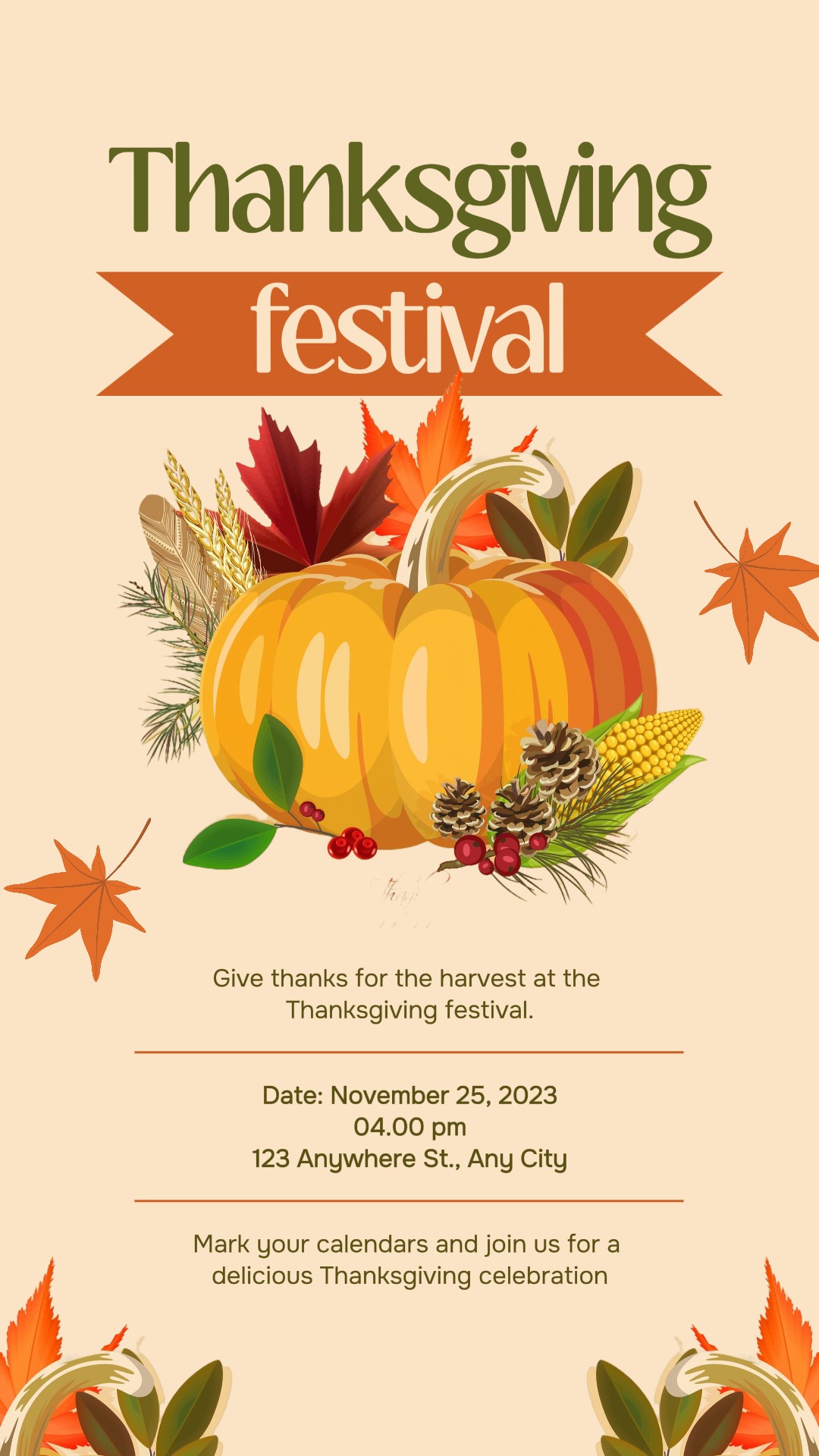 Histoire Instagram du festival de Thanksgiving