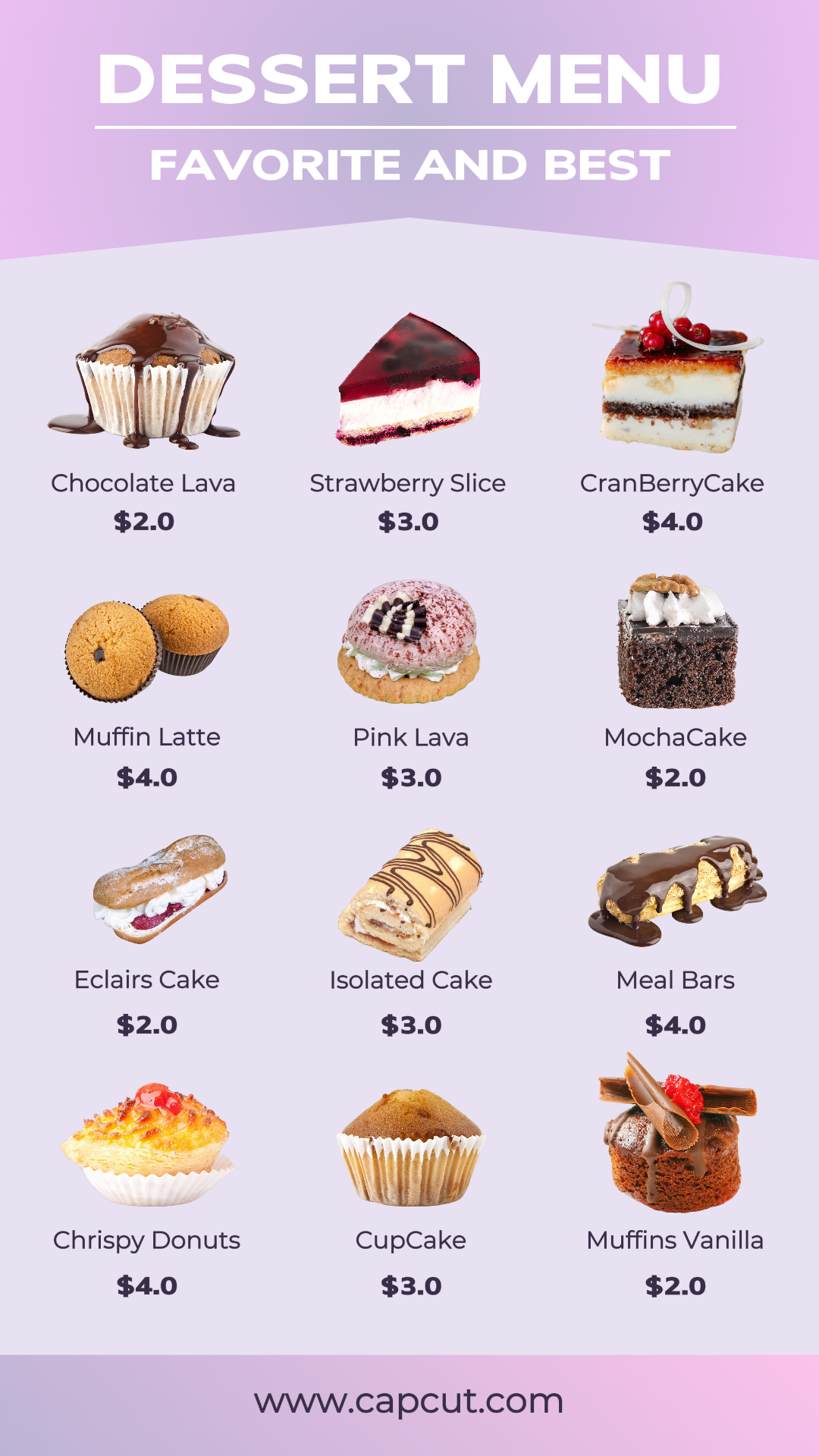 Menu Makanan Penutup Favorit Instagram Story