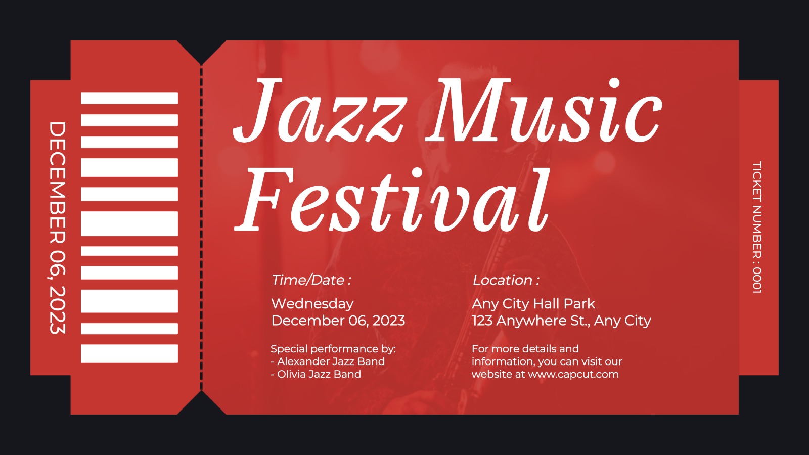 Jazz Music Festival Ticket Promotion Twitter Post