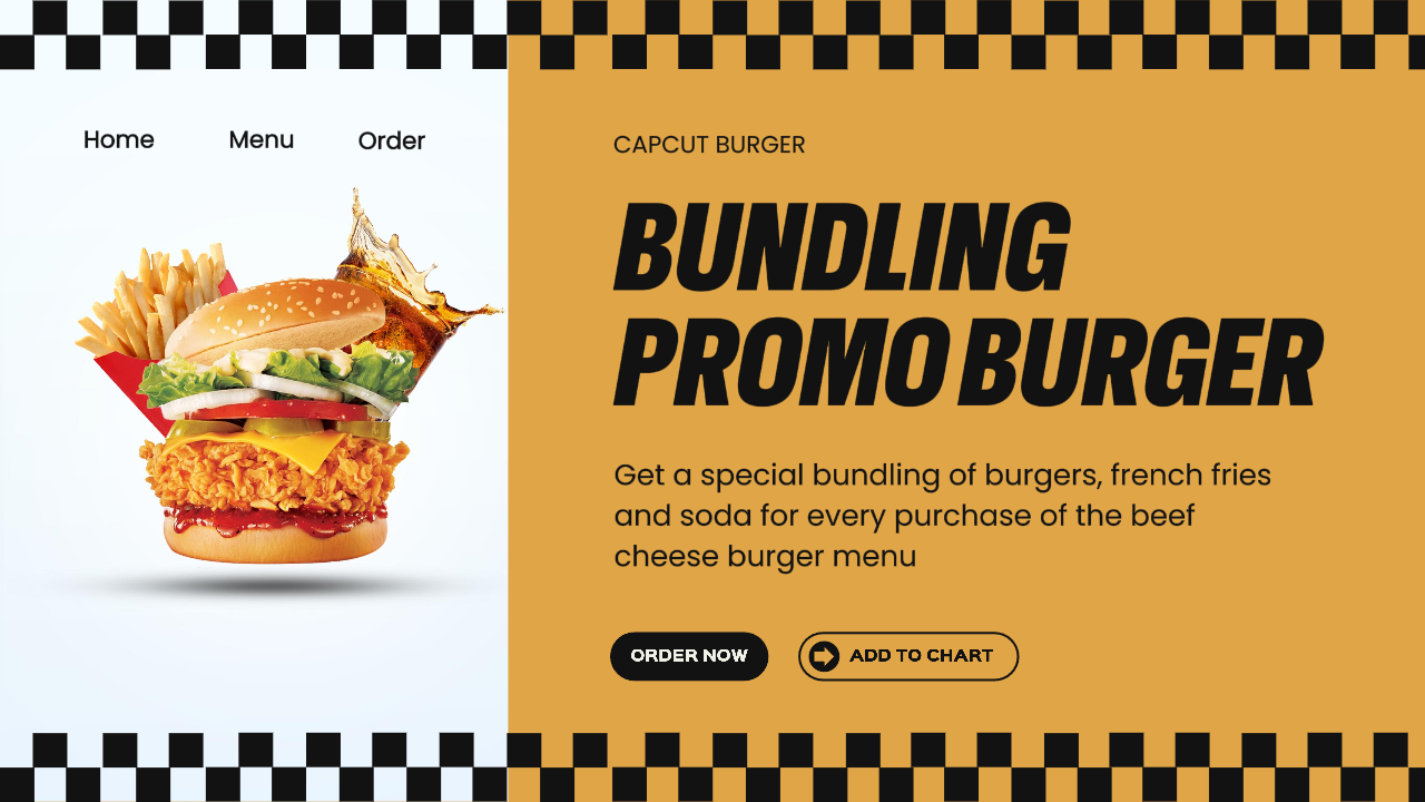 Promosi Makanan Burger Youtube Thumbnail