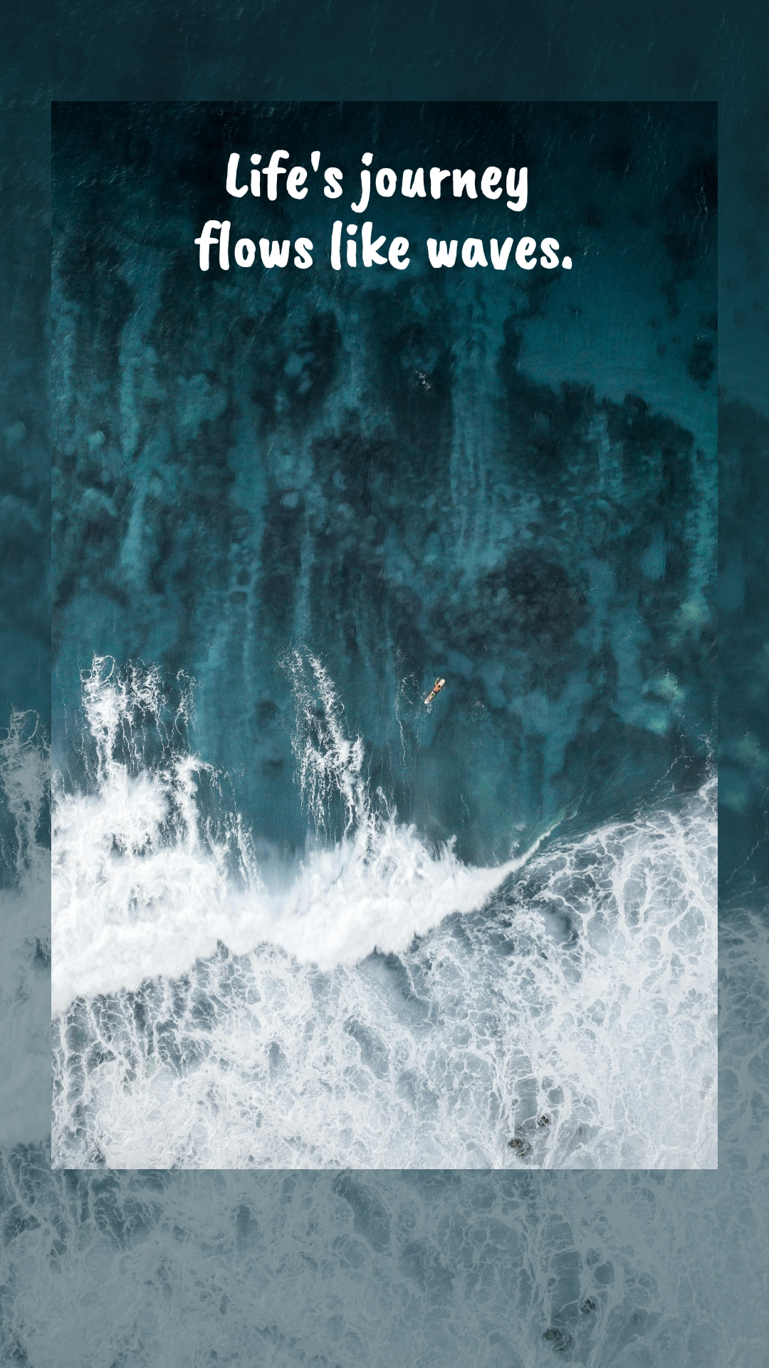 Wallpaper - A jornada da vida flui como ondas.