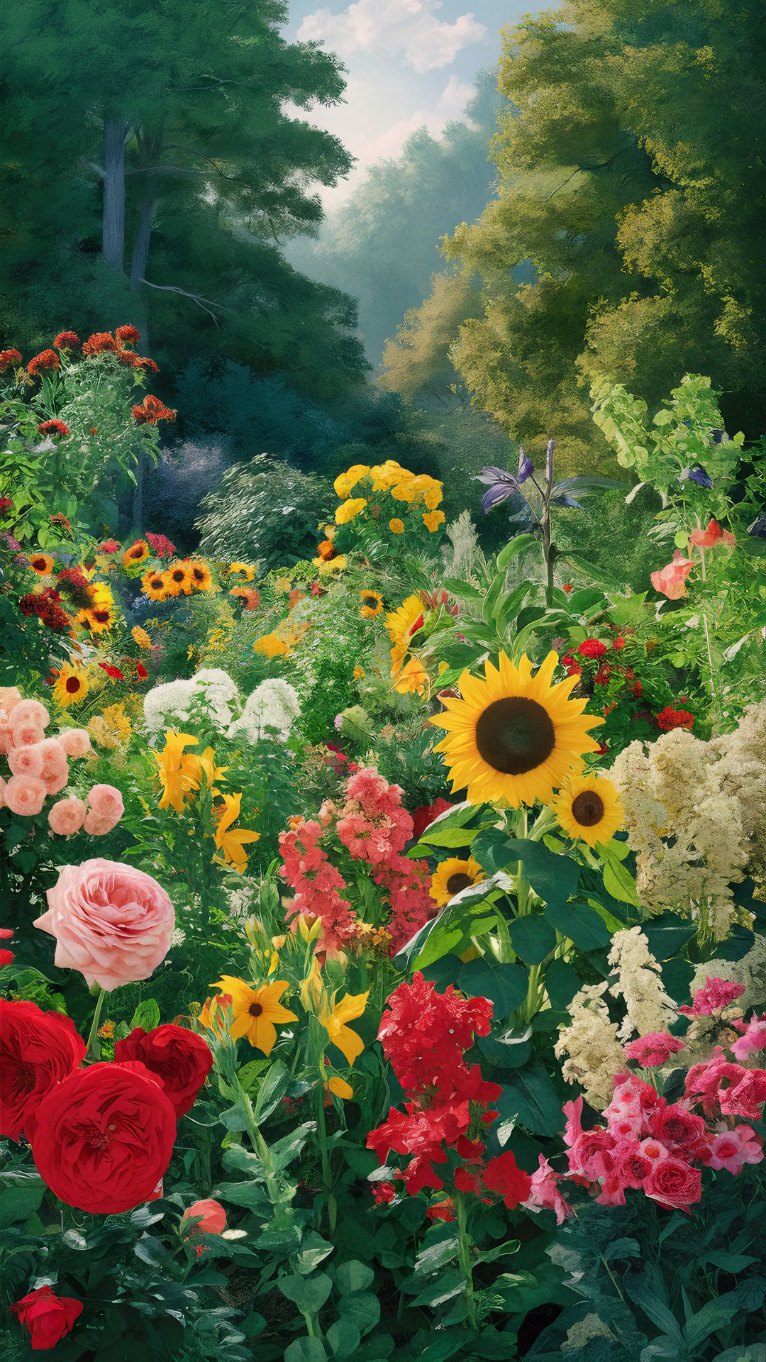 Wallpaper Creative Poster Mix Flower Garden