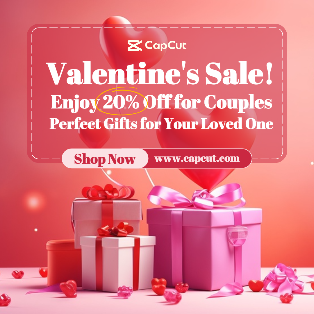 Post Instagram de la vente de la Saint-Valentin