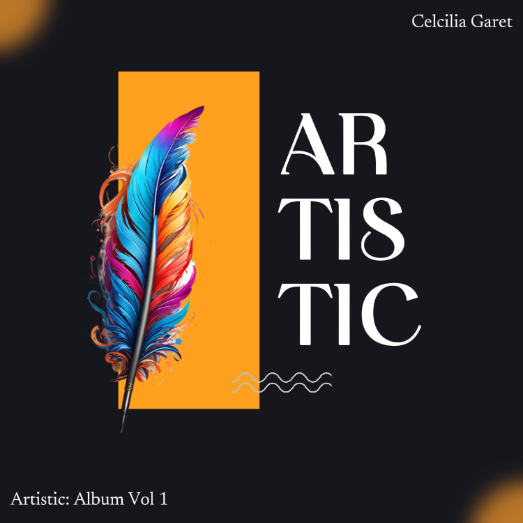 Portada de álbum artístico colorido sin marketing