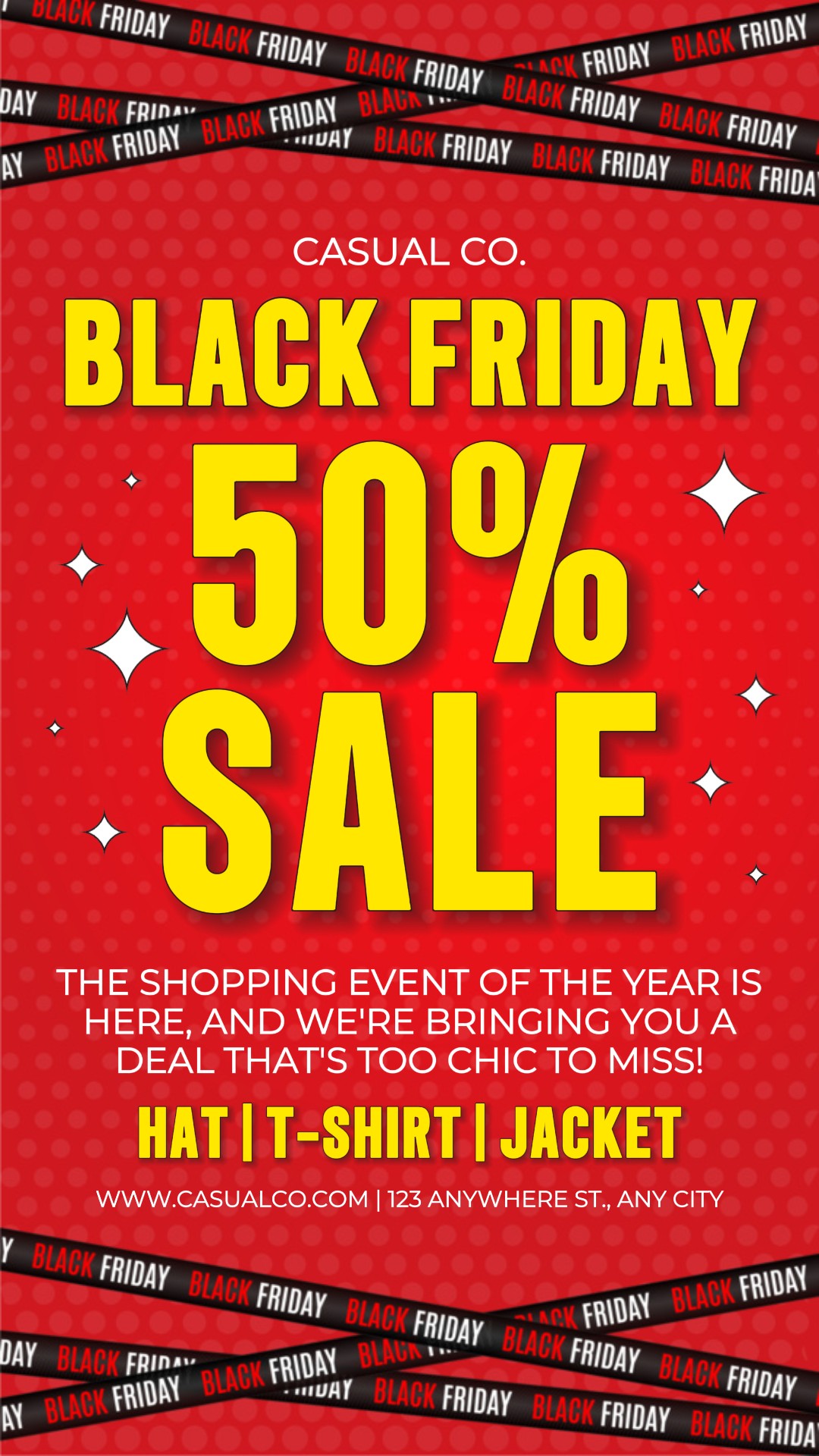 Venda de roupas da Black Friday História do Instagram