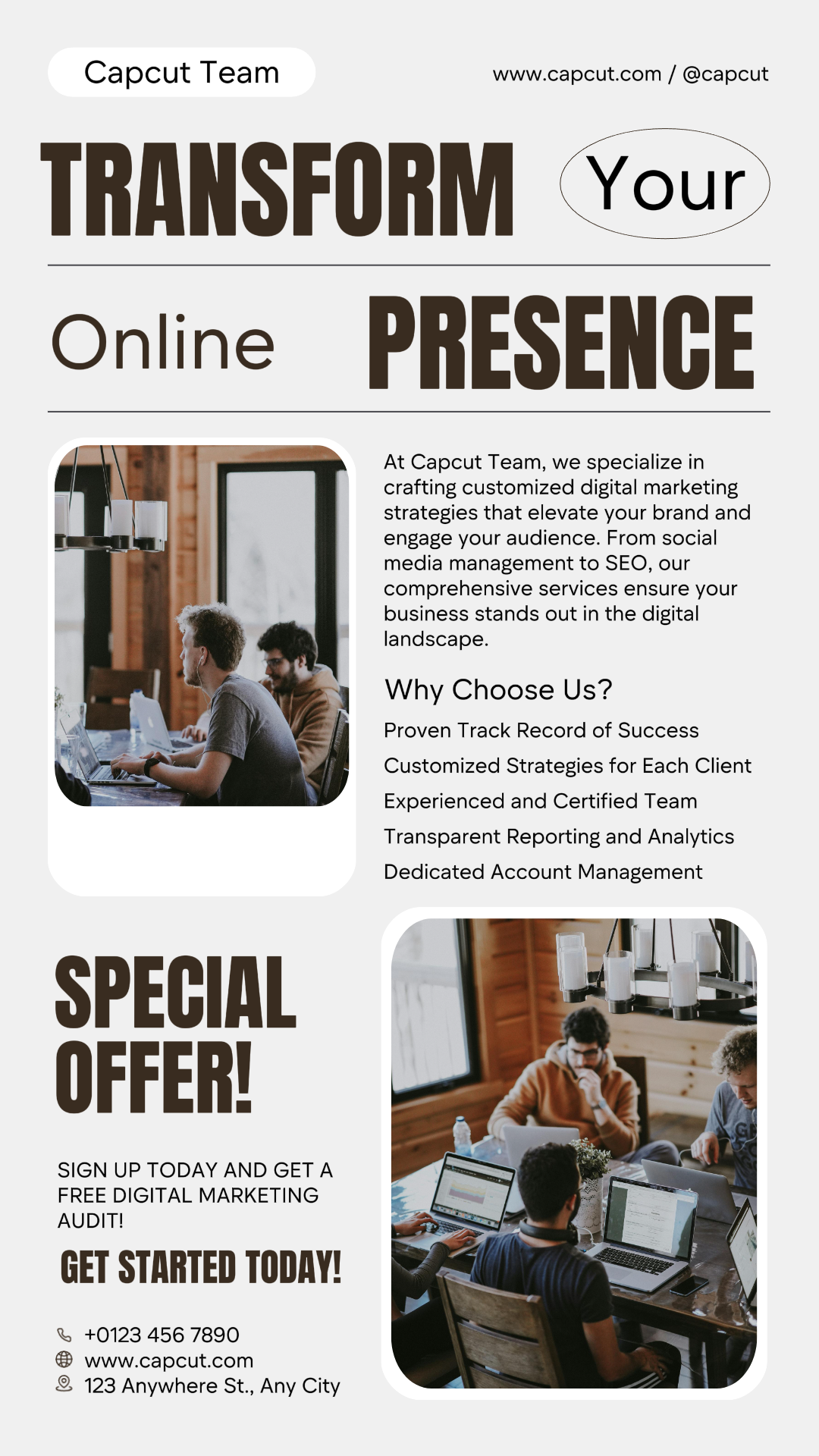 Pôster de Marketing de Negócios e Escritório História do Instagram Marketing Digital