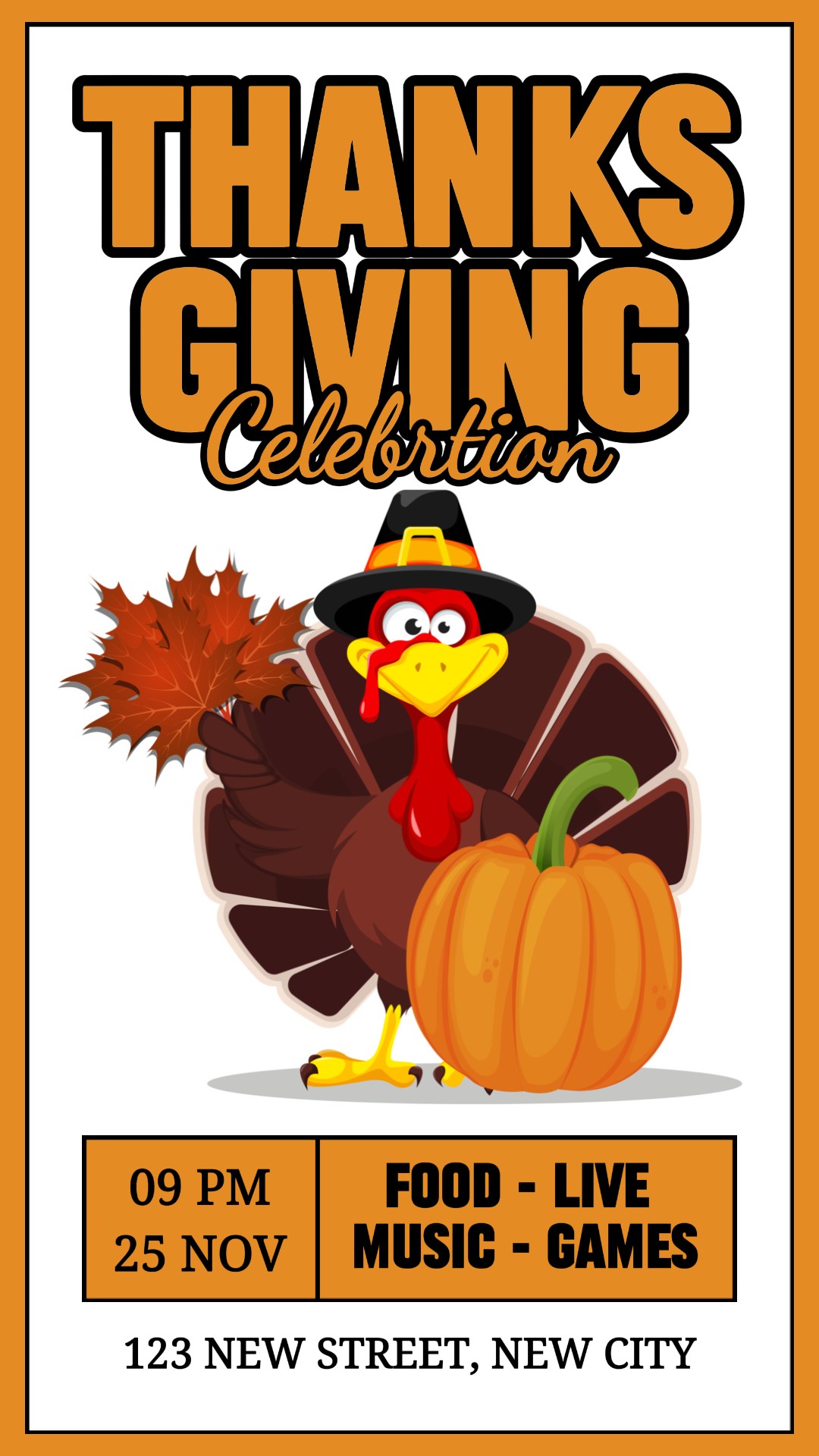 Thanksgiving Celebration Invitation Instagram Story