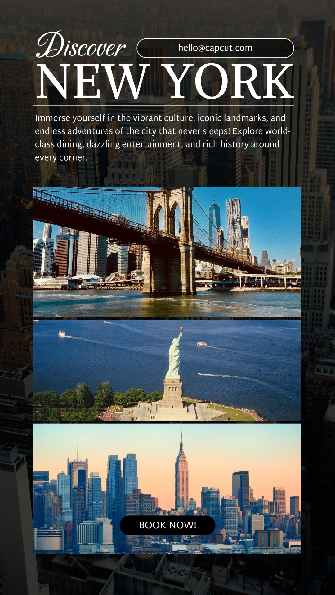 Travel Marketing Poster Instagram Story Black