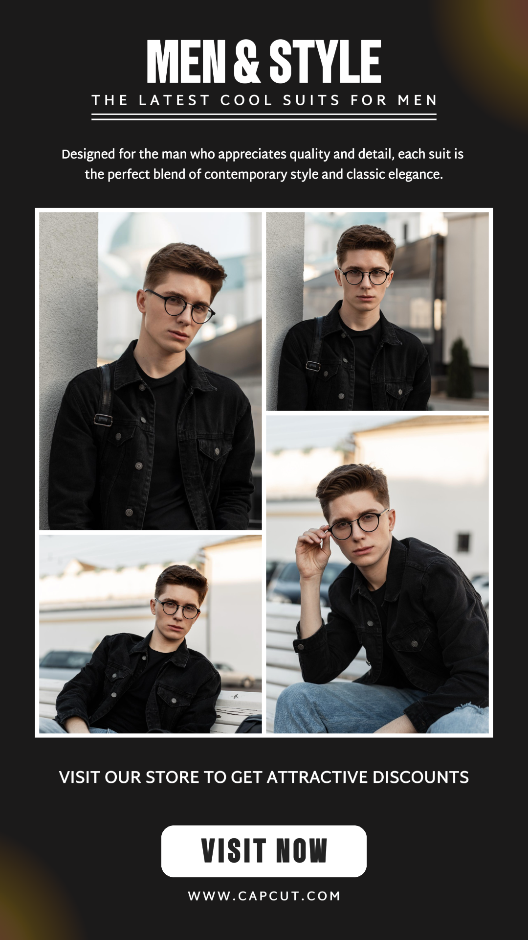 Vestuário E Calçado Marketing Poster Jeans Instagram Story Black