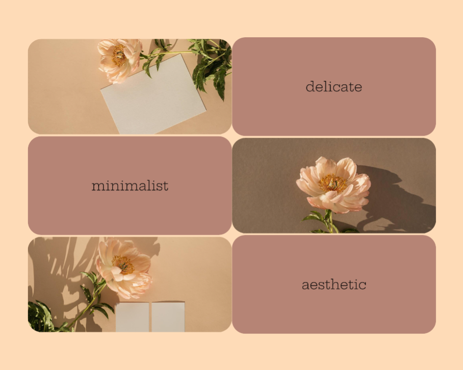 Colagem de fotos sem marketing Estética minimalista