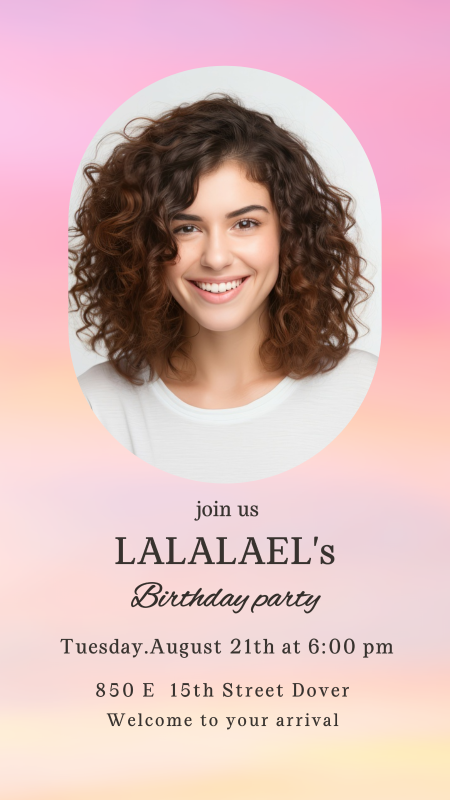 Invitation anniversaire style minimaliste