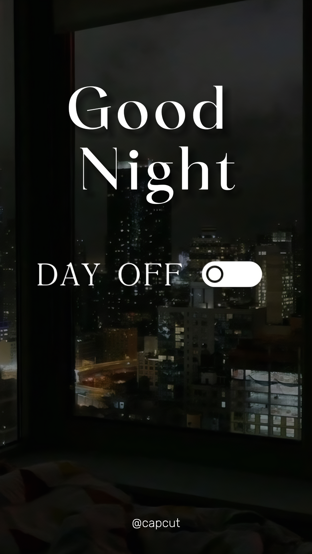 Tiktok thumbnail good night daily vlog tiktok black