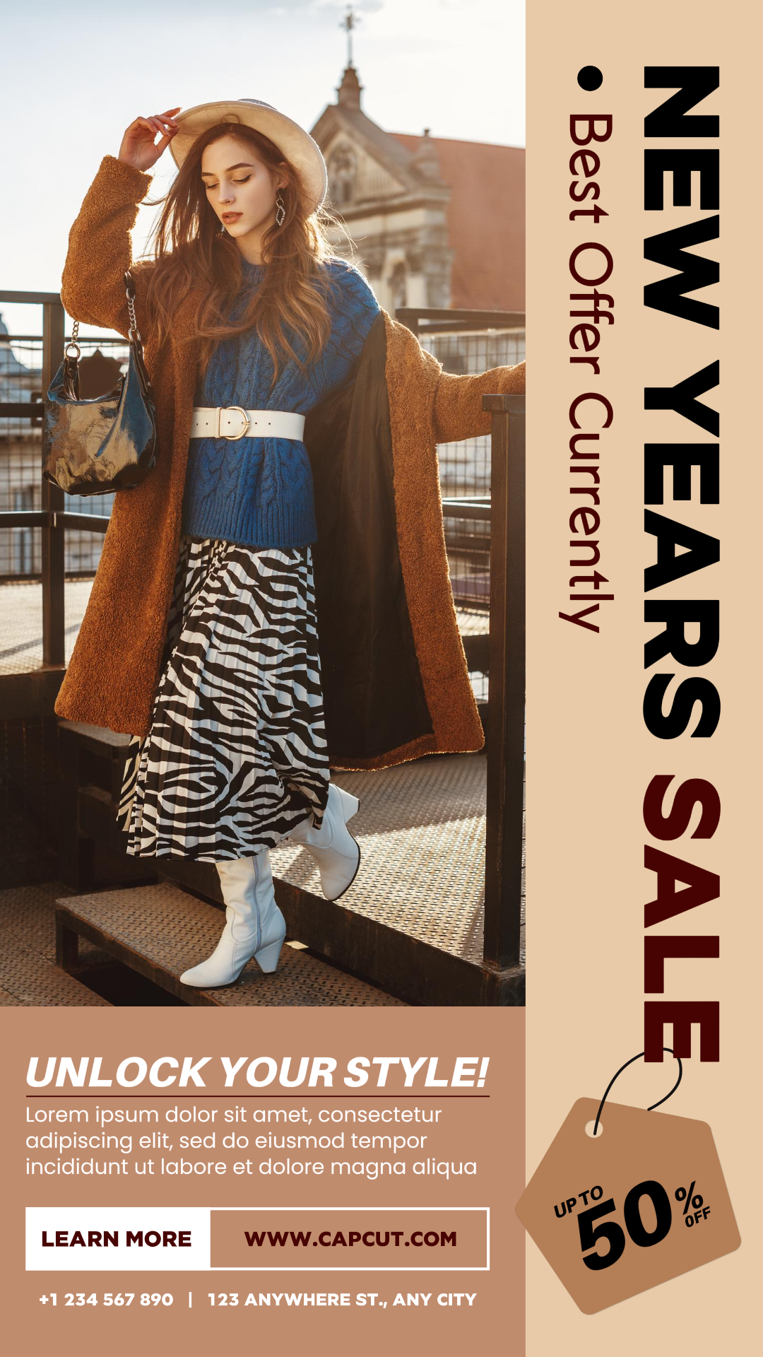 Vente du Nouvel An pour votre histoire Instagram de style