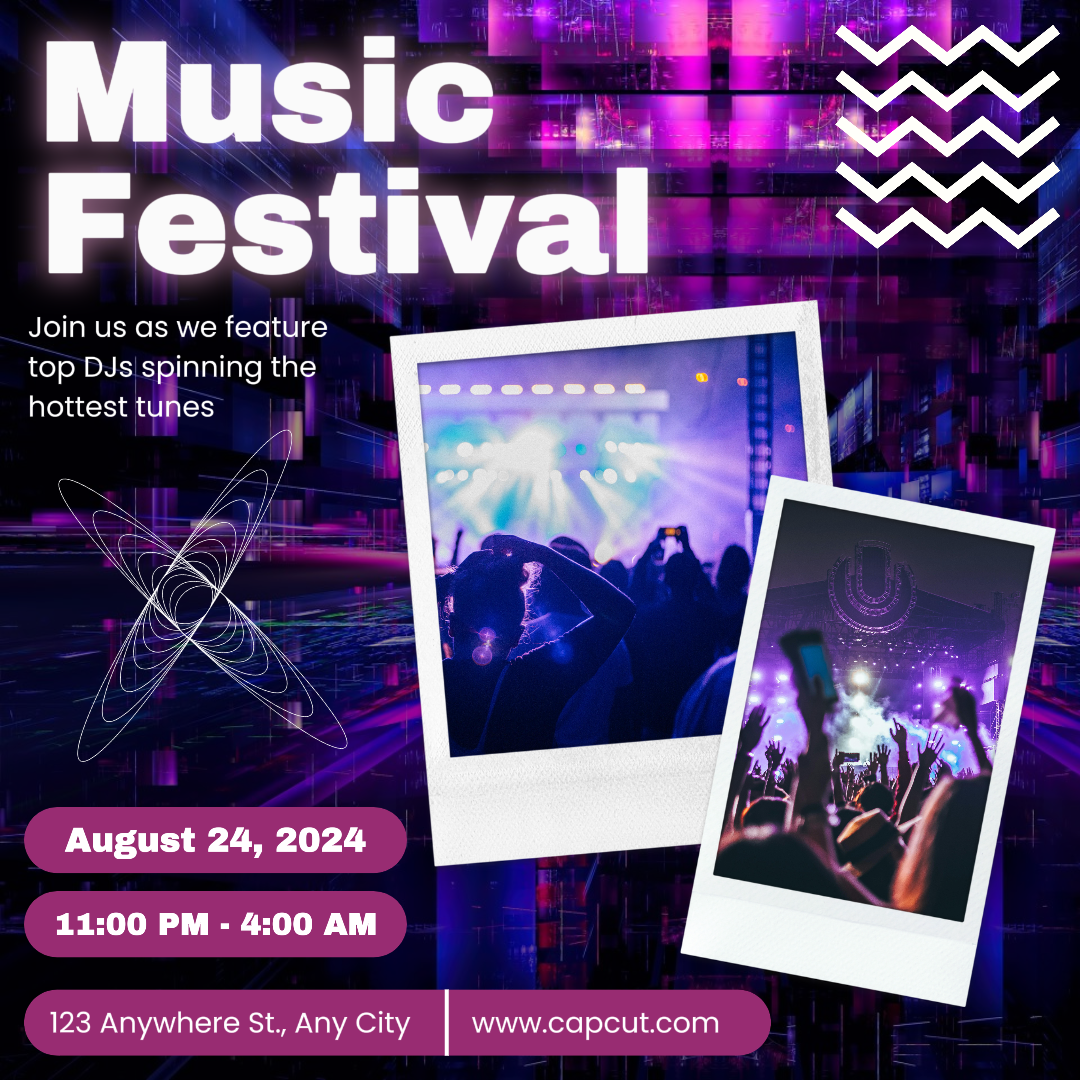 Entretenimento Instagram Post Music Festival