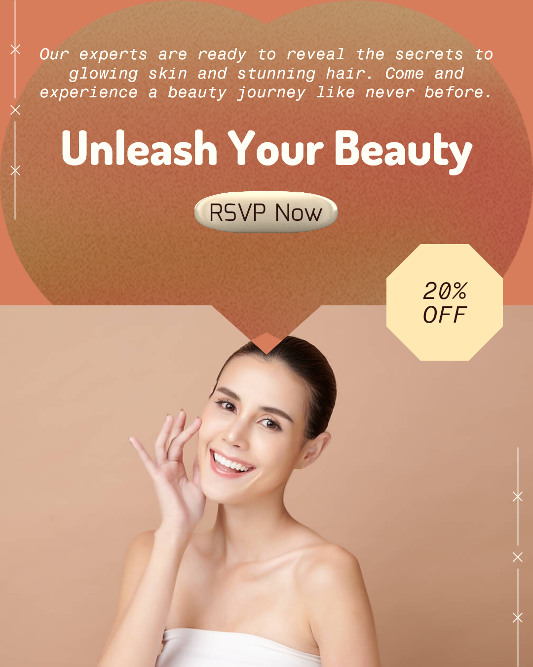 Invitación de belleza y cuidado personal